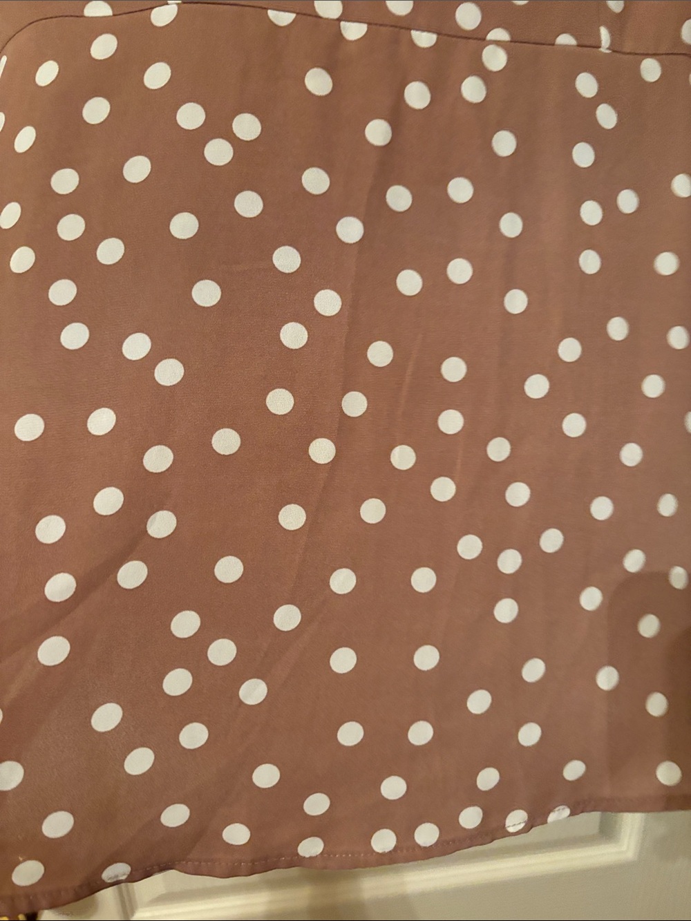 Torrid Peplum Georgette Button-Front Tie-Front Blouse Brown and Cream Size 1X - Picture 12 of 12